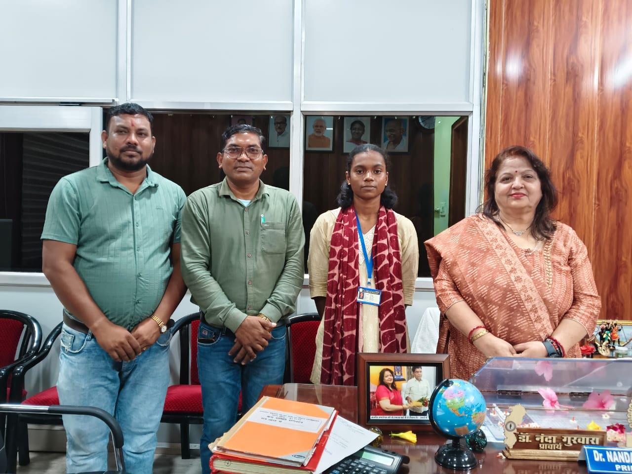 कबड्डी खिलाडी जान्हवी राज्य स्तरीय प्रतियोगिता हेतु  चयनित