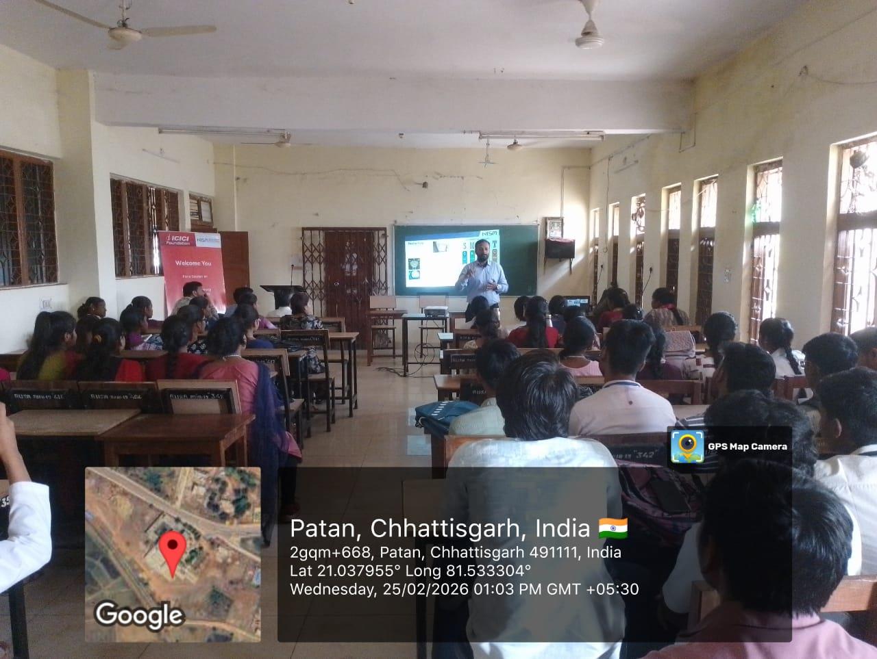 Govt. Chandulal Chandrakar Arts & Science College, Patan - Financial literacy By sEBI