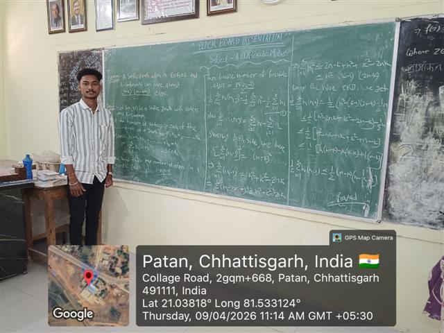 Govt. Chandulal Chandrakar Arts & Science College, Patan - Maths Project Presentation- Even Semester 2025-26