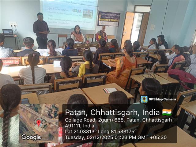 Govt. Chandulal Chandrakar Arts & Science College, Patan - SEMINAR BASED ON ENVIRONMENT POLLUTION 