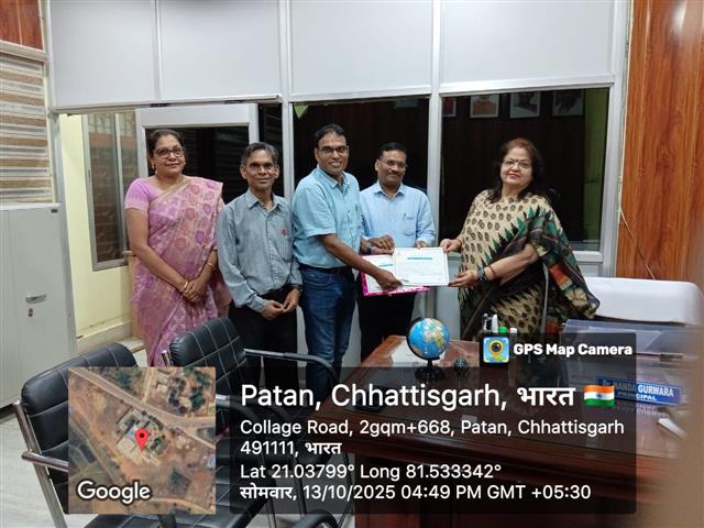 Govt. Chandulal Chandrakar Arts & Science College, Patan - Guest Lecture- CHEMISTRY-13.10.2025