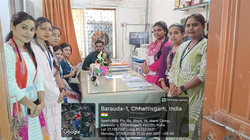 एक दिवसीय संस्थागत भ्रमण : शासकीय बाल गृह (बालक), माना कैंप, रायपुर